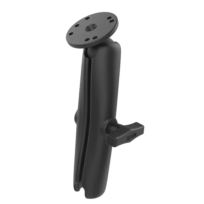 RAM Mount RAM® Double Socket Arm w/Round Ball Plate – C Size Long