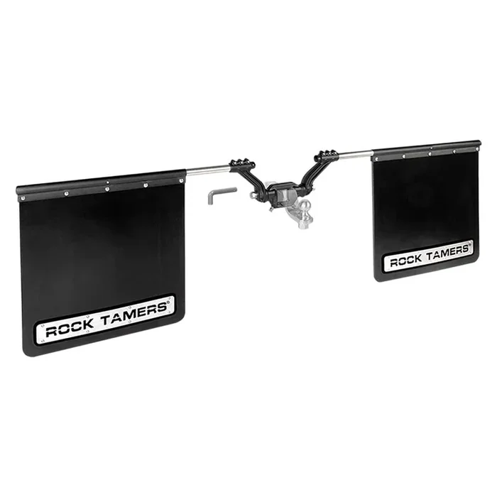 ROCK TAMERS 2″ Hub Mudflap System – Matte Black/Stainless