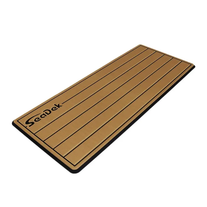 SeaDek 14 x 36″ 20mm Dual Density Small Teak Helm Pad w/SeaDek Logo – Brushed Texture – Mocha/Black (355.6mm x 914.4mm x 20mm) [53602-80327]