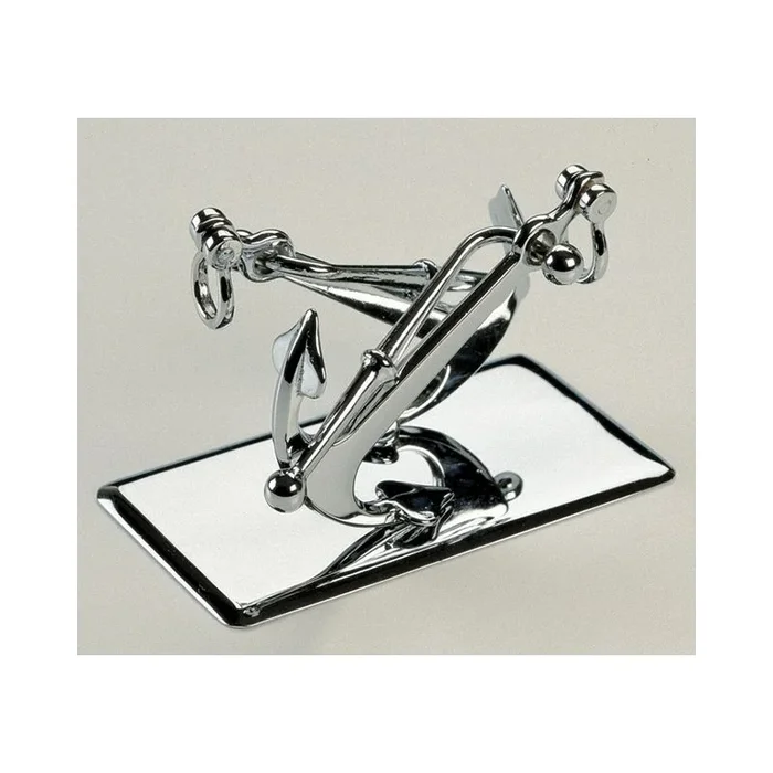 Silver Chrome Brass Letter Holder with Anchor – Foresti e Suardi