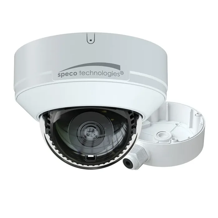 Speco 4MP H.265 AI IP Dome Camera w/IR – 2.8mm Fixed Lens & Junction Box – O4D9