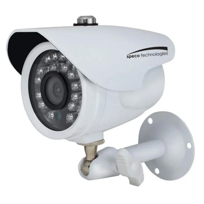 Speco HD-TV1 2MP Color Waterproof Marine Bullet Camera with IR, 10‘ Cable, 3.6mm Lens, White Housing – CVC627MT