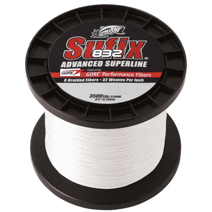 Sufix 832 Advanced Superline Braid – 30lb – Ghost – 3500 yds [660-430GH]