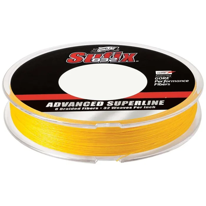 Sufix 832® Advanced Superline® Braid – 8lb – Hi-Vis Yellow – 300 yds