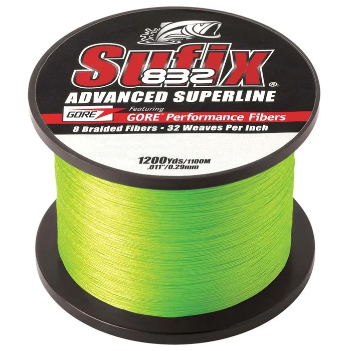 Sufix 832 Superline trenzado avanzado – 15 lb – Lima neón – 1200 yardas [660-315L]