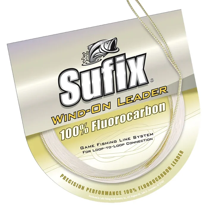 Sufix Wind-On 100% Clear Fluorocarbon Leader – 150lb – 11 yds [700-150F]