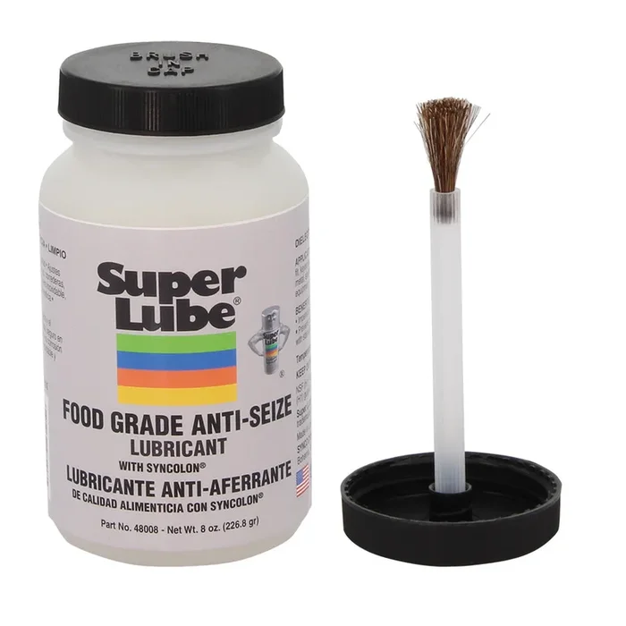 Super Lube Food Grade Anti-Seize w/Syncolon – 8oz Brush Bottle [48008]