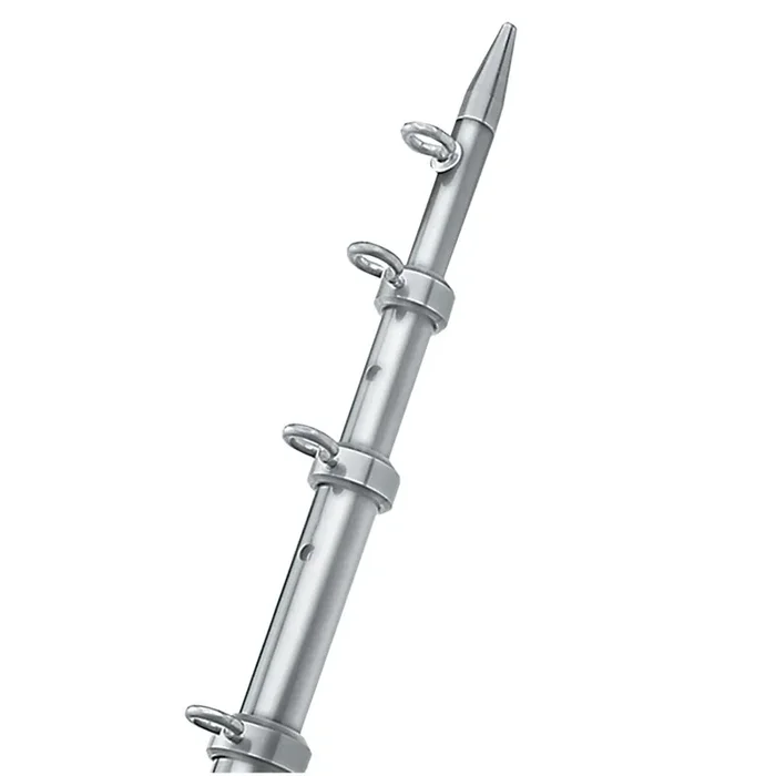 TACO 12ft Silver/Silver Center Rigger Pole – 1-1/8in Diameter