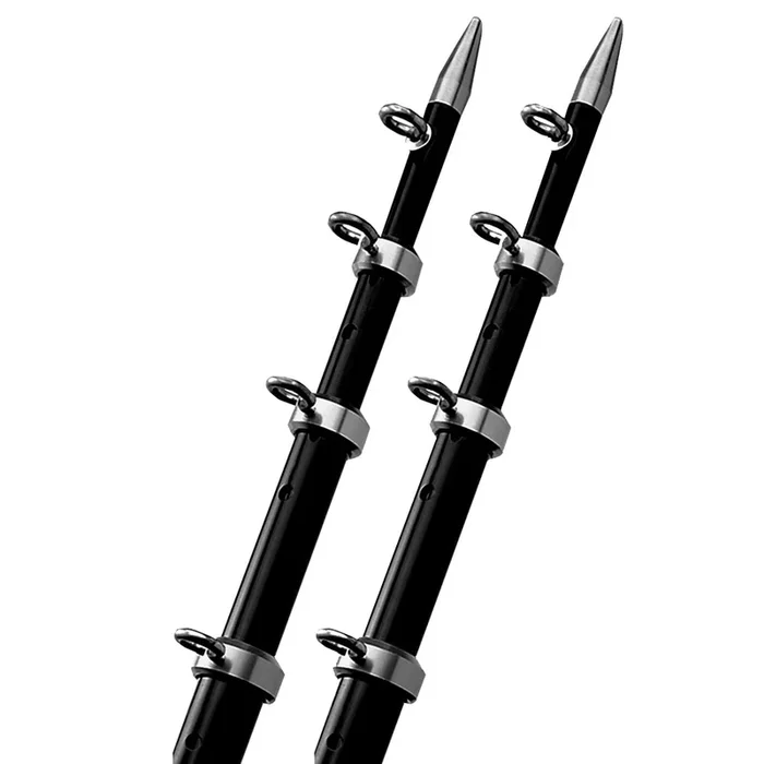 TACO 15′ Black/Silver Outrigger Poles – 1-1/8″ Diameter