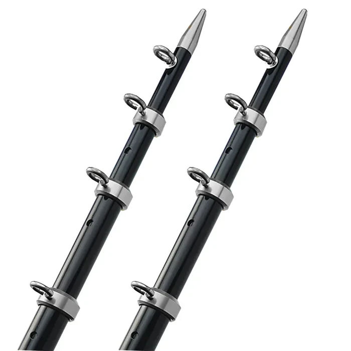 TACO 18ft Telescopic Outrigger Poles HD 1-1/2in – Black/Silver
