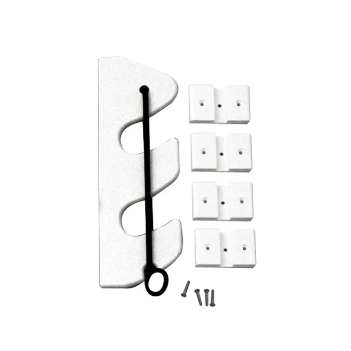 TACO 2-Rod Poly Bungee Rod Holder Rack – White – P03-132W