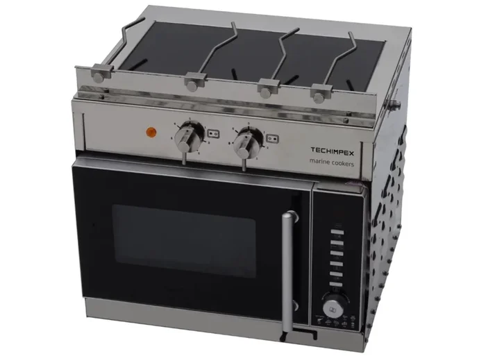 Techimpex Horizon 2 Micro Compact – 2 x Ceramic Hobs & Microwave Oven – 230V or 110V – NEW 2022 MODEL