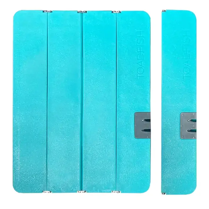 Toadfish XL Stowaway Folding Cutting Board with Built-In Knife Sharpener – Teal