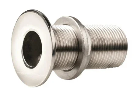 VETUS Thru-hull, stainless steel (AISI 316), flush flange, polished finish, G2” QE05MI-NN