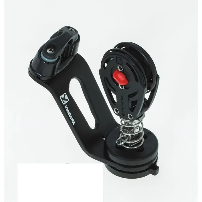 Viadana Rotating Base with Clutch and Winch Block for Ropes up to 10mm – Lightweight Anodized Alloy, Delrin Ball Bearing, Maximum Strength and Versatility in Sailing