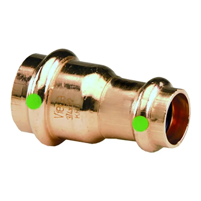 Viega ProPress 1-1/2″ x 1″ Copper Reducer – Double Press Connection – Smart Connect Technology