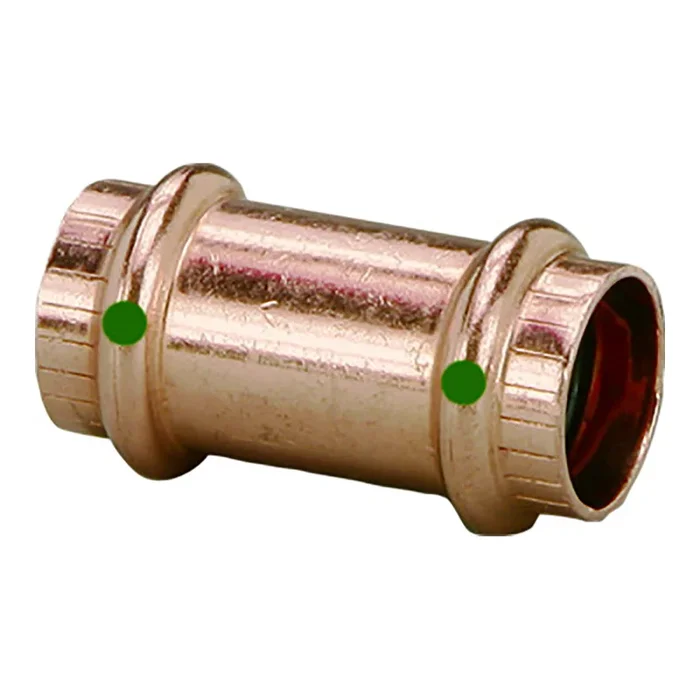 Viega ProPress 1″ Copper Coupling w/o Stop – Double Press Connection – Smart Connect Technology