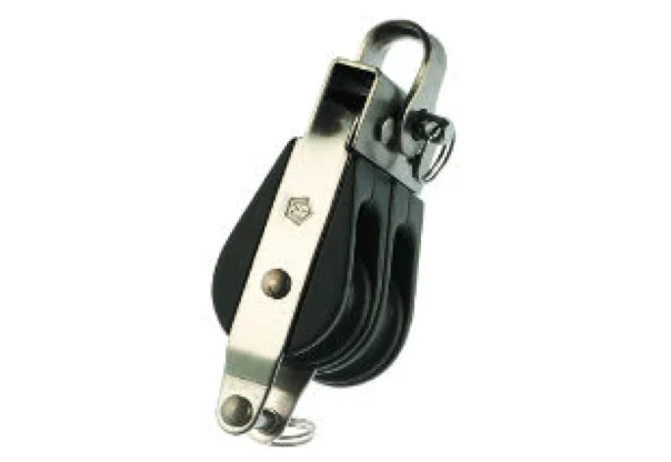 Wichard 25mm Double Block with Fixed Eye & Becket – Plain or Ball Bearing