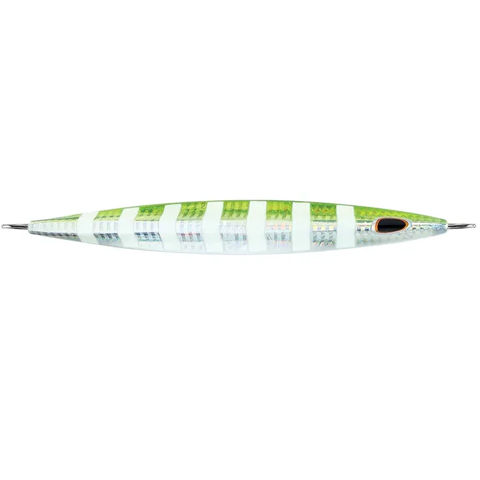 Williamson Kensaki 280 Jig – 7.25″ – 9-7/8oz – UV Green Sardine Zebra – KSJ280UVGSZ